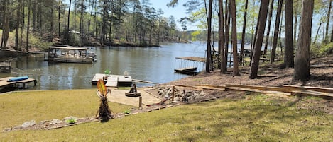 Dock and backyard to Jackson Lake