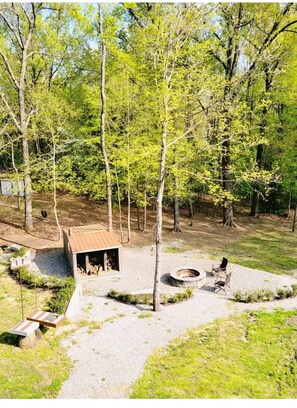 Fire pit and additional back yard