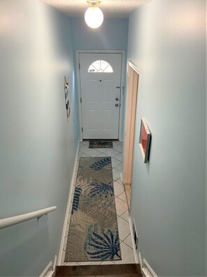 View of the Front door from Inside your Beach home.