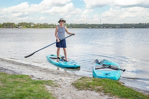 Adventure! The paddleboards will take you around the Little Lagoon, explore the shoreline, the crabs and fish all while getting a bit of exercise and peace on the calm waters.