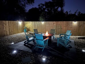 Cozy fire pit.