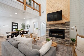 The sleeper sofa in the Great Room is perfect for lounging or turning into a cozy bed when you need it