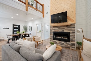 The sleeper sofa in the Great Room is perfect for lounging or turning into a cozy bed when you need it