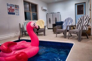 Private indoor heated pool - flamingo not included 