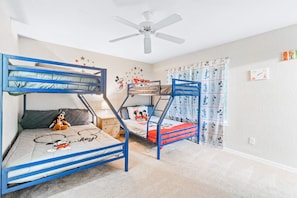 Kids room- also fits 2 adults on bottom and one child on top