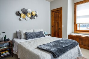 Queen size beds throughout the home