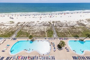 Pool view from private balcony