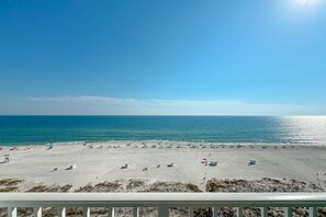 Beach view from private balcony