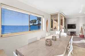 Dining area, enjoy your meals while enjoying the beautiful water views.