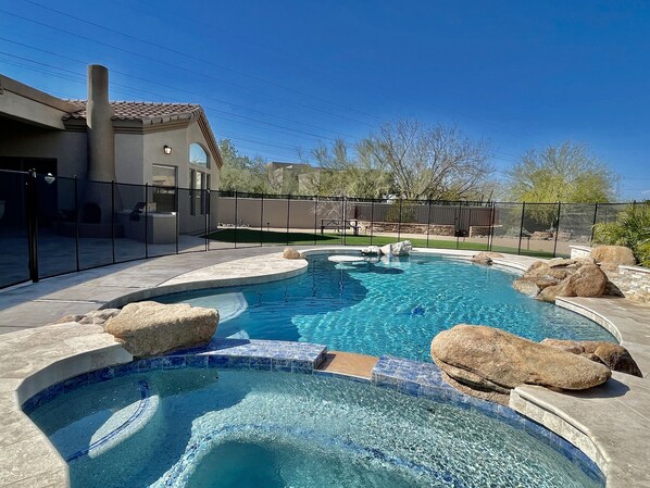 Heat the spa year round for an additional fee with the provided solar cover.