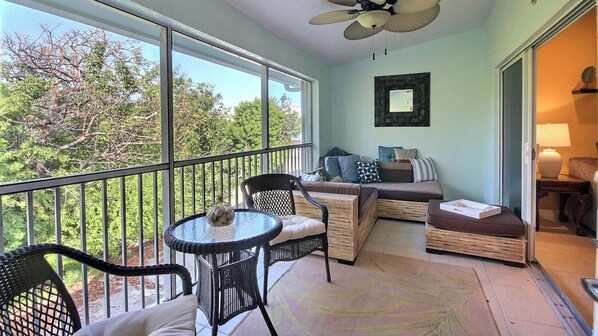 Screened Balcony off Living Room