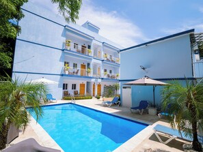 Unit 8 is located top floor left hand side.The pool is open 24/7.
