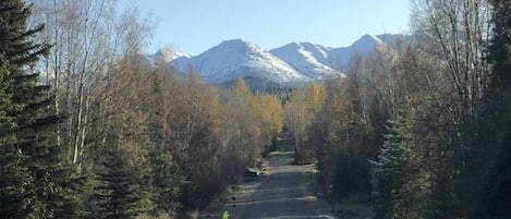 This is the street we are on in Rabbit Creek.  Enjoy the Chugach Mountains.