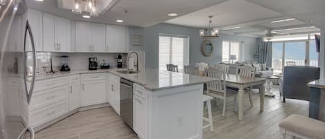 Open concept beach living area