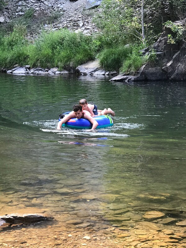Multiple swimming holes. 