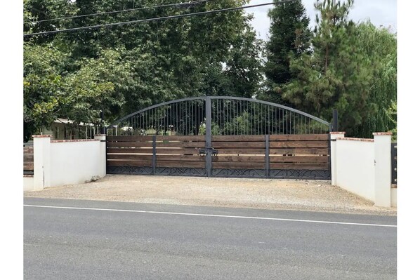 Entrance to property from Hwy. 