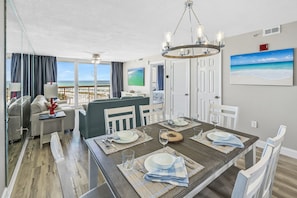 Dining and Living Room with Gulf View