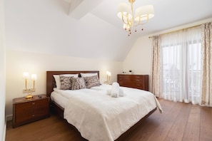 Cozy bedroom in the apartment. 