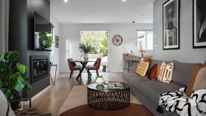 Lounge with fire place