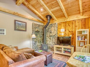 Cozy Living Room with Fireplace