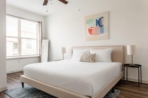 Arrive to a freshly made bed and nice fluffy pillows