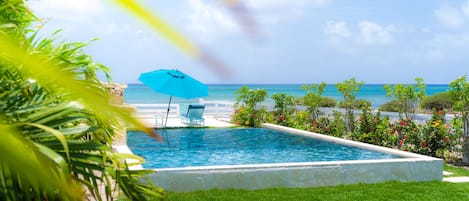 ocean front private pool available October 15, 2022.