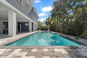Cool down in this large pool, with optional heating for year-round enjoyment!