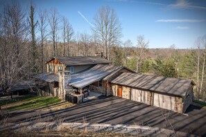 Top floor with two car garage, circle driveway, and plenty of parking