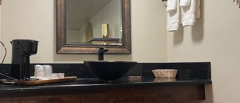 bathroom sink and mirror