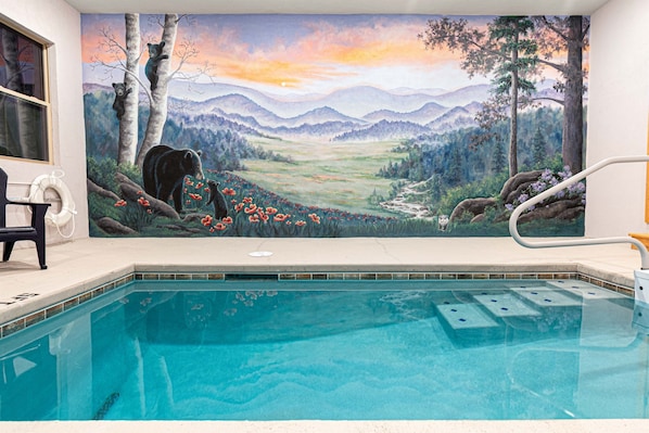 Step inside to your private indoor pool. You and the kids will make some awesome memories right here. The pool is kept at 83 degrees year round. 3 feet shallow. 5 feet deep end.