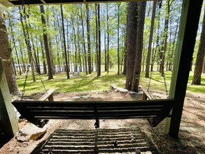 Swing below the deck to enjoy the view!