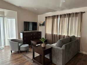 Living area with 55' TV