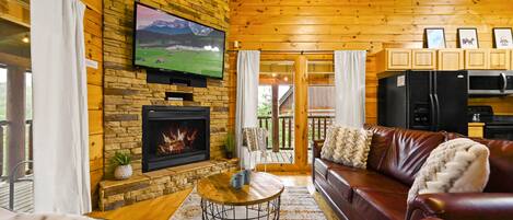 Get warm and cozy at this amazing cabin.