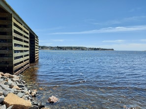 New public wharf  and view of the harbour/boat launch
