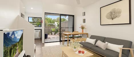 Open plan lounge diner kitchen