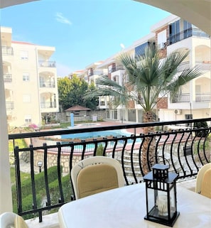 View from balcony of  this spacious duplex in central SIDE, 