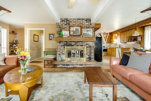 Open concept second floor living space.