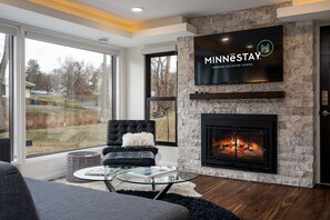 Warm and cozy with beautiful views of the creek