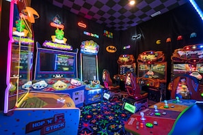Lower level game room - all set to free play!