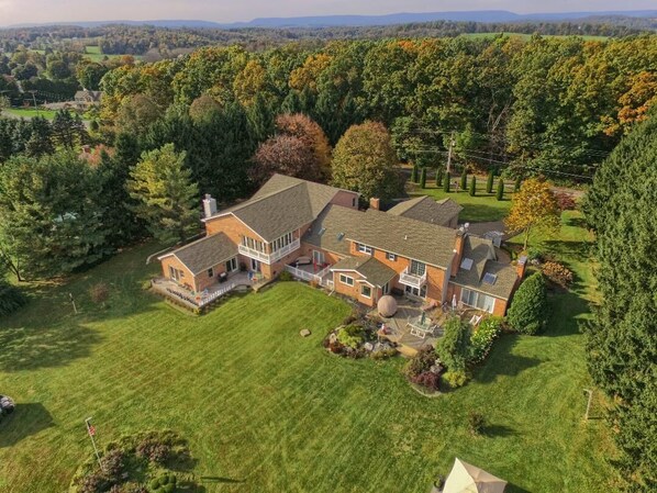 The Kennedy Manor viewed from above.