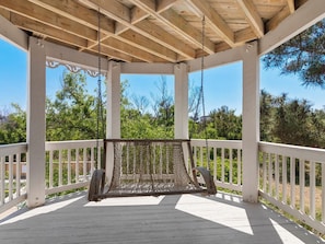 Sit out on the Porch Swing with a cup of coffee or a cool drink.