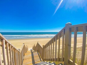 Take the convenient beach walkway right to the beach!