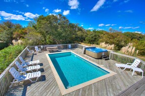 Take a dip in the Private Pool out back or relax in the bubbly Hot Tub.