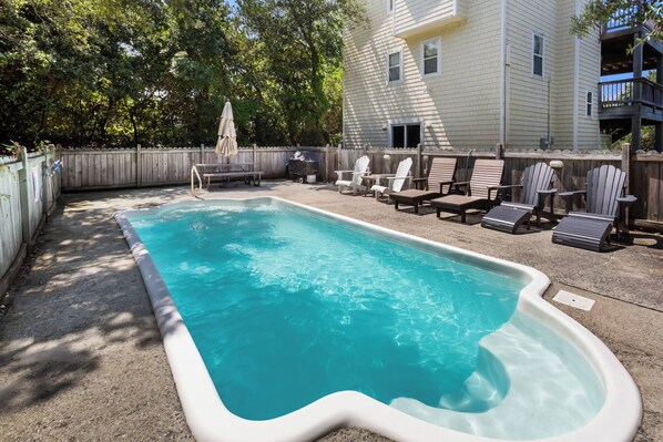 Take a dip in the gorgeous inground pool on a summer day!