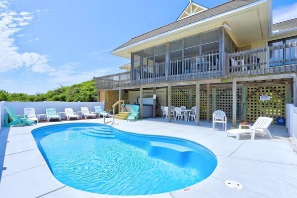 Take a dip in the Private Pool on a summer day!