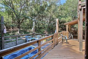 Deck overlooking Hot Tub