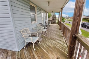 Enjoy a cool breeze out on the covered deck!