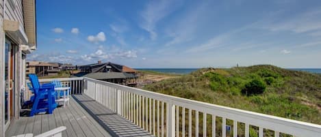 Top Deck with beach view