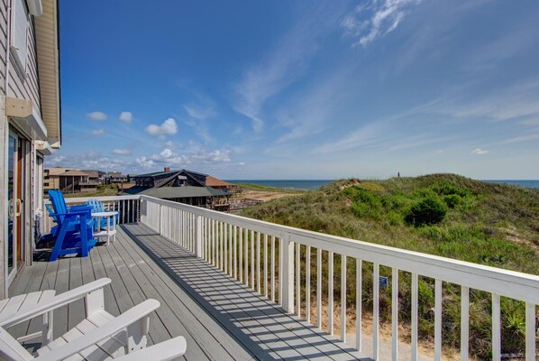 Top Deck with beach view