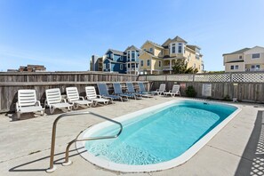 Head out back after your long drive to Outer Banks and take a dip in your fenced-in Private Pool, with the option to heat for an additional fee.